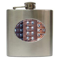 New York Building Windows Manhattan Hip Flask (6 Oz) by Nexatart