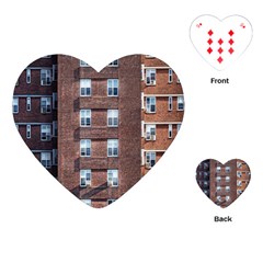 New York Building Windows Manhattan Playing Cards (heart)  by Nexatart