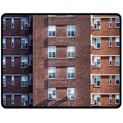 New York Building Windows Manhattan Fleece Blanket (medium) 