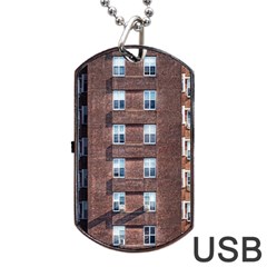 New York Building Windows Manhattan Dog Tag Usb Flash (one Side)