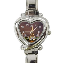 Paris Eiffel Tower Heart Italian Charm Watch