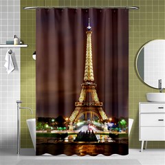 Paris Eiffel Tower Shower Curtain 48  X 72  (small)  by Nexatart