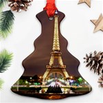 Paris Eiffel Tower Christmas Tree Ornament (Two Sides) Back