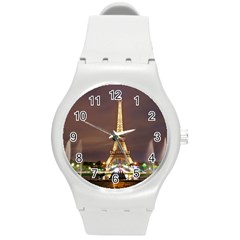 Paris Eiffel Tower Round Plastic Sport Watch (M)