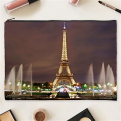 Paris Eiffel Tower Cosmetic Bag (xxxl)  by Nexatart