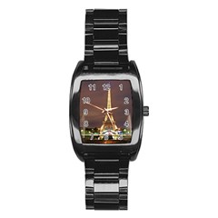 Paris Eiffel Tower Stainless Steel Barrel Watch