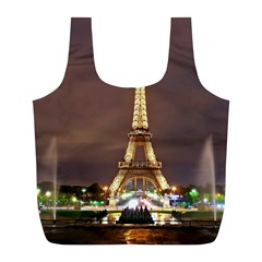 Paris Eiffel Tower Full Print Recycle Bags (L) 