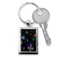 Nowflakes Snow Winter Christmas Key Chains (rectangle)  by Nexatart