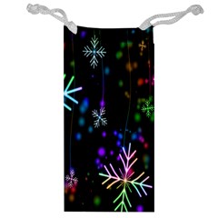 Nowflakes Snow Winter Christmas Jewelry Bag by Nexatart