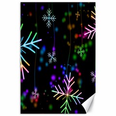 Nowflakes Snow Winter Christmas Canvas 24  X 36  by Nexatart