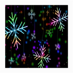 Nowflakes Snow Winter Christmas Medium Glasses Cloth (2-side) by Nexatart