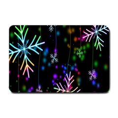 Nowflakes Snow Winter Christmas Small Doormat  by Nexatart