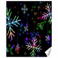 Nowflakes Snow Winter Christmas Canvas 11  X 14   by Nexatart