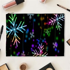 Nowflakes Snow Winter Christmas Cosmetic Bag (xl) by Nexatart