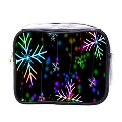 Nowflakes Snow Winter Christmas Mini Toiletries Bags by Nexatart