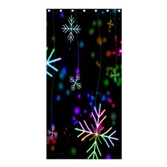 Nowflakes Snow Winter Christmas Shower Curtain 36  X 72  (stall)  by Nexatart