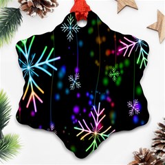 Nowflakes Snow Winter Christmas Ornament (snowflake) by Nexatart