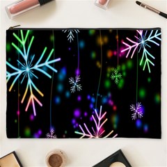 Nowflakes Snow Winter Christmas Cosmetic Bag (xxxl)  by Nexatart