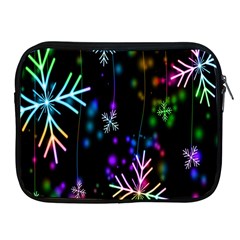 Nowflakes Snow Winter Christmas Apple Ipad 2/3/4 Zipper Cases by Nexatart