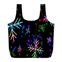 Nowflakes Snow Winter Christmas Full Print Recycle Bags (l)  by Nexatart