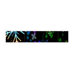 Nowflakes Snow Winter Christmas Flano Scarf (mini) by Nexatart