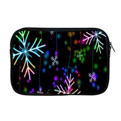 Nowflakes Snow Winter Christmas Apple Macbook Pro 17  Zipper Case by Nexatart