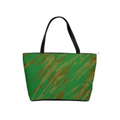 Brown Green Texture                                                  Classic Shoulder Handbag by LalyLauraFLM