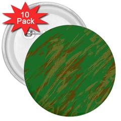 Brown Green Texture                                                  			3  Button (10 Pack) by LalyLauraFLM