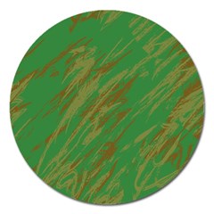 Brown Green Texture                                                  			magnet 5  (round) by LalyLauraFLM