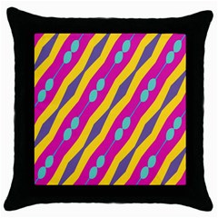 Blue Bead Chains                                                   			throw Pillow Case (black) by LalyLauraFLM