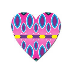 Ovals And Stars                                                    			magnet (heart) by LalyLauraFLM