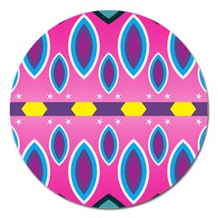 Ovals And Stars                                                    			magnet 5  (round) by LalyLauraFLM