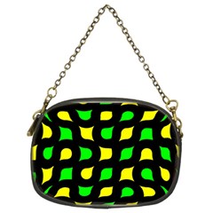 Yellow green shapes                                                     	Chain Purse (Two Sides)