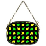 Yellow green shapes                                                     	Chain Purse (Two Sides) Front