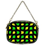 Yellow green shapes                                                     	Chain Purse (Two Sides) Back