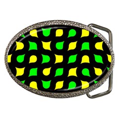 Yellow green shapes                                                     			Belt Buckle