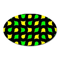 Yellow green shapes                                                     			Magnet (Oval)