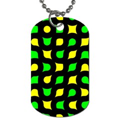 Yellow green shapes                                                     			Dog Tag (One Side)