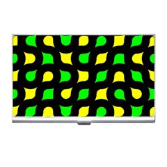 Yellow green shapes                                                     			Business Card Holder