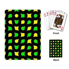 Yellow green shapes                                                     			Playing Cards Single Design