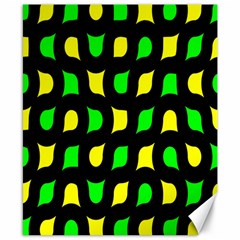 Yellow green shapes                                                     			Canvas 8  x 10 