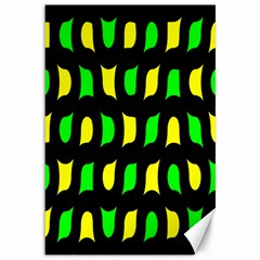 Yellow green shapes                                                     			Canvas 12  x 18 