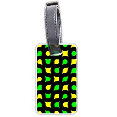 Yellow green shapes                                                     			Luggage Tag (one side)