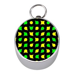 Yellow green shapes                                                     			Silver Compass (Mini)