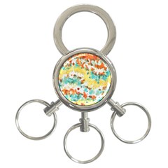 Retro Watercolors                                                      			3-ring Key Chain by LalyLauraFLM