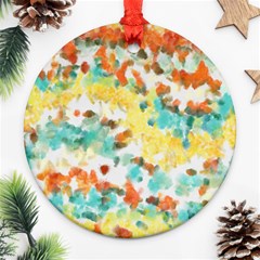 Retro Watercolors                                                      			ornament (round) by LalyLauraFLM