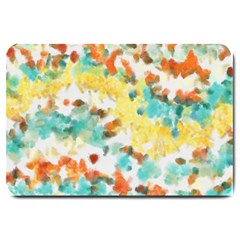 Retro Watercolors                                                      			large Doormat by LalyLauraFLM