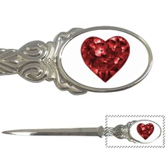 Floral Heart Shape Ornament Letter Openers by dflcprints