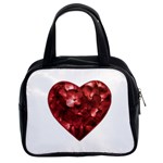 Floral Heart Shape Ornament Classic Handbags (2 Sides) Front