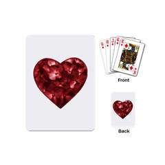 Floral Heart Shape Ornament Playing Cards (mini)  by dflcprints